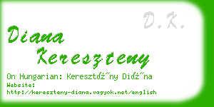 diana kereszteny business card